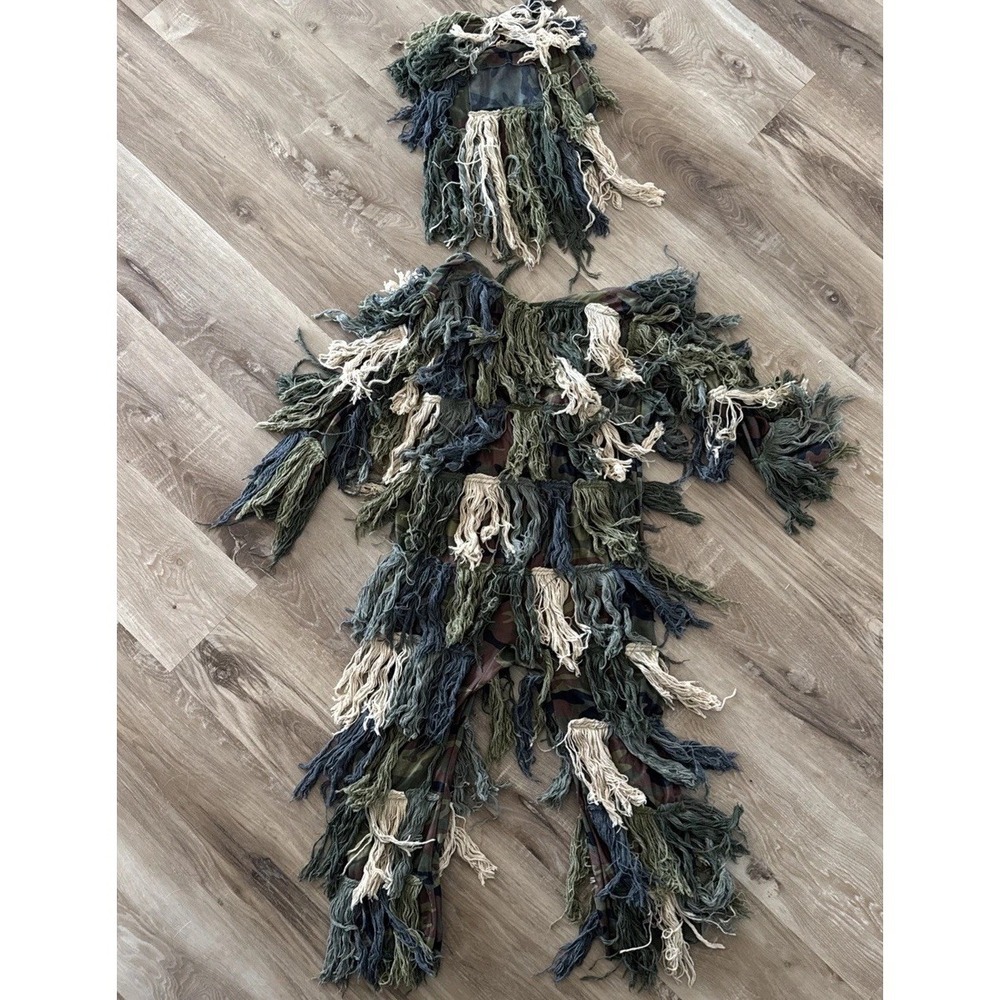 Youth Ghillie Suit Halloween Costume Youth Medium 8-10 Camouflage Pre Owned